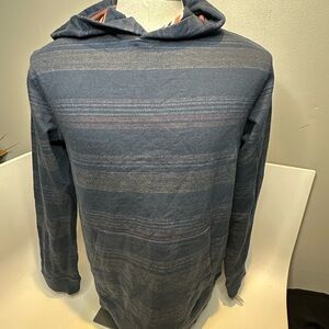 Striped Navy Hooded Pullover Sweatshirt